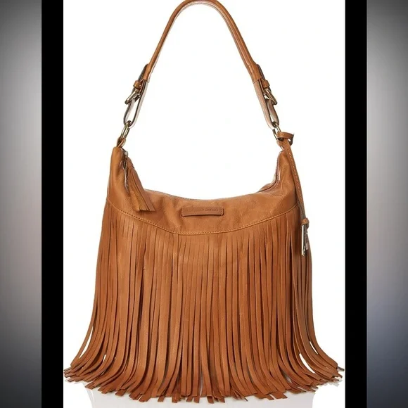 Like new Frye Whiskey Heidi Fringe Hobo slouchy Bag - Picture 1 of 15